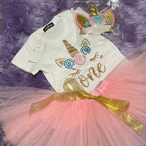 Unicorn First Birthday Outfit